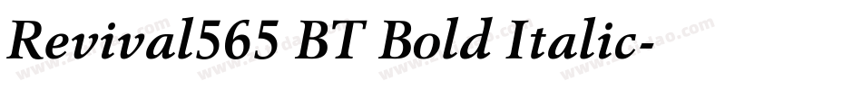 Revival565 BT Bold Italic字体转换